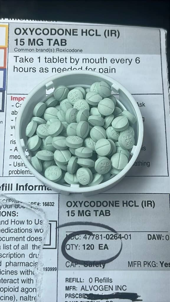 oxycodone 15 mg